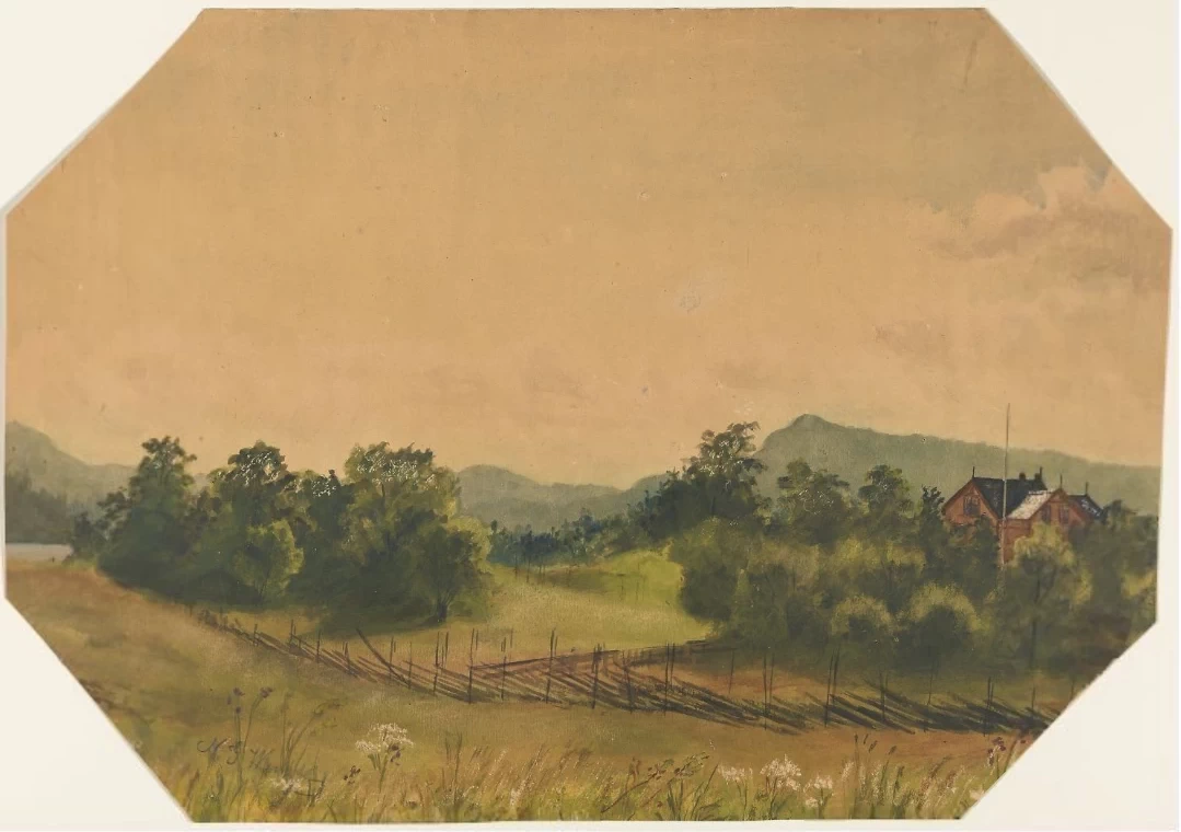 Paesaggio con casa tra gli alberi - The National Museum, Oslo